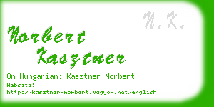 norbert kasztner business card